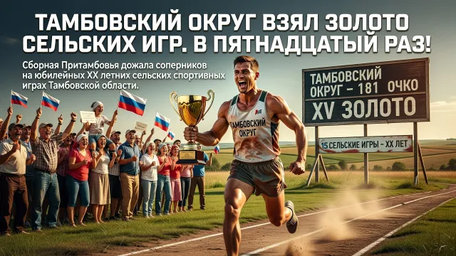 Тамбовский округ взял золото сельских игр. В пятнадцатый раз!